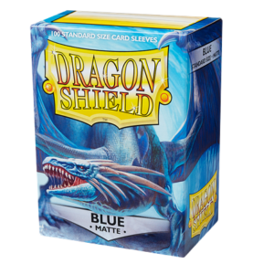 Dragon Shield Sleeves Top-Loading, Standard Size, Matte Blue Pack of 100